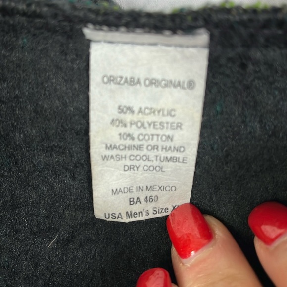 ORIZABA ORIGINAL Baja hoodie long sleeve kangaroo pocket blue-green Sz XL - Picture 5 of 12